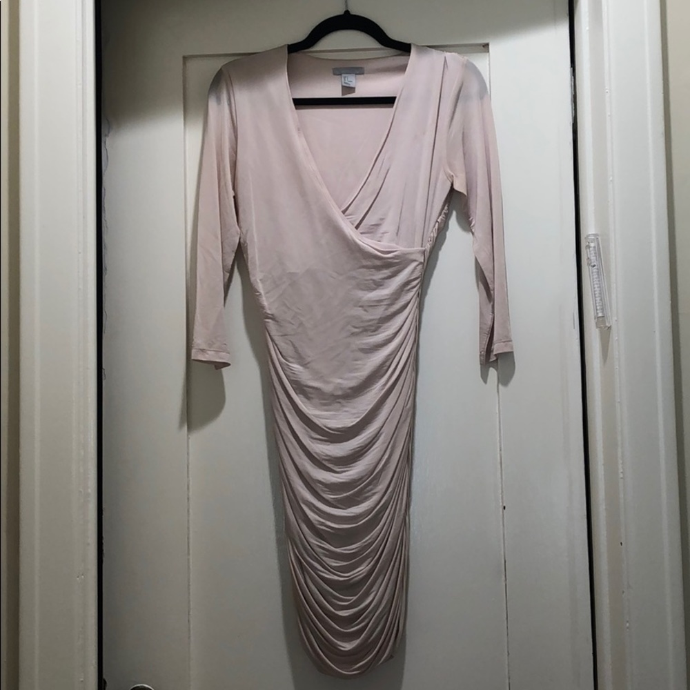 Light pink rouchey dress